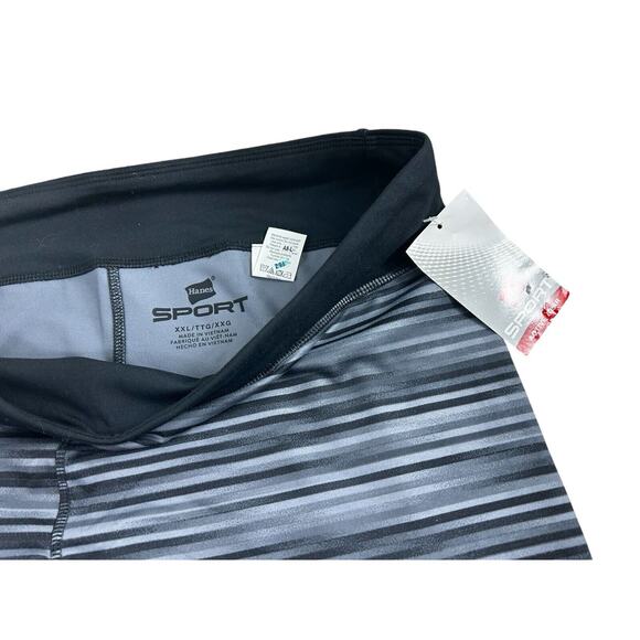 Hanes Sport Active Gear Athletic Leggings Sz XXL 2XL Gray Black Full Length NEW - Picture 6 of 10